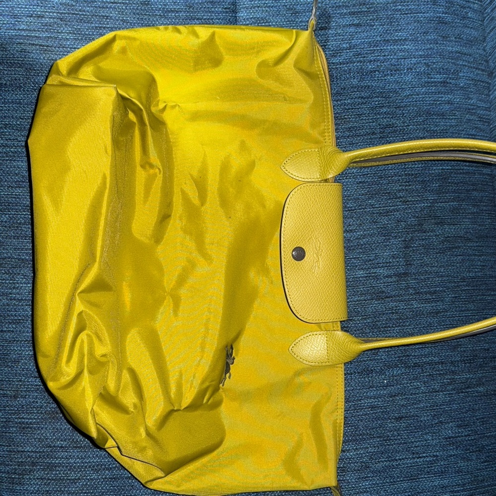 Longchamp Yellow Tote Bag with Smooth Finish